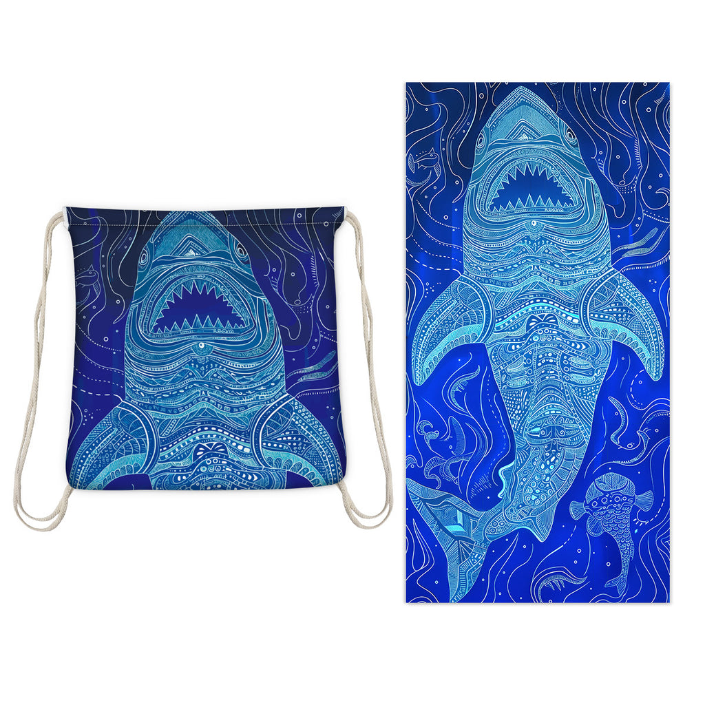Badetuch mit integriertem Rucksack