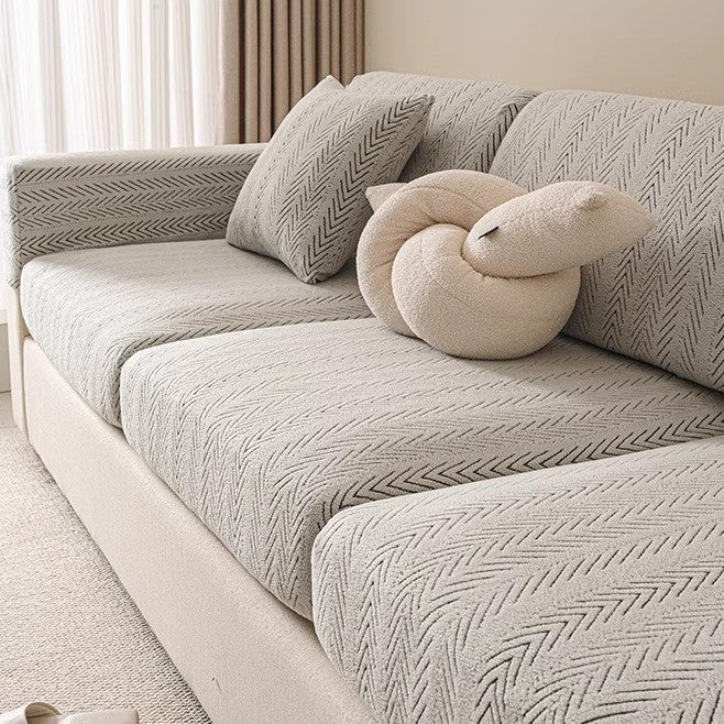 Minimalistischer Fleece-Sofabezug für alle Jahreszeiten – Ansicht 3