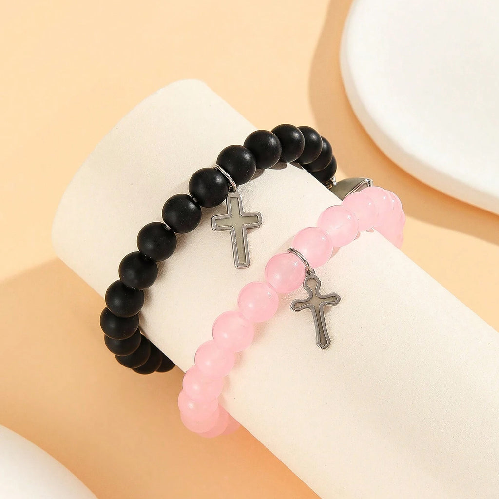 Herz- und Kreuz-Paararmbänder – Bild 5 | LuxeStyle