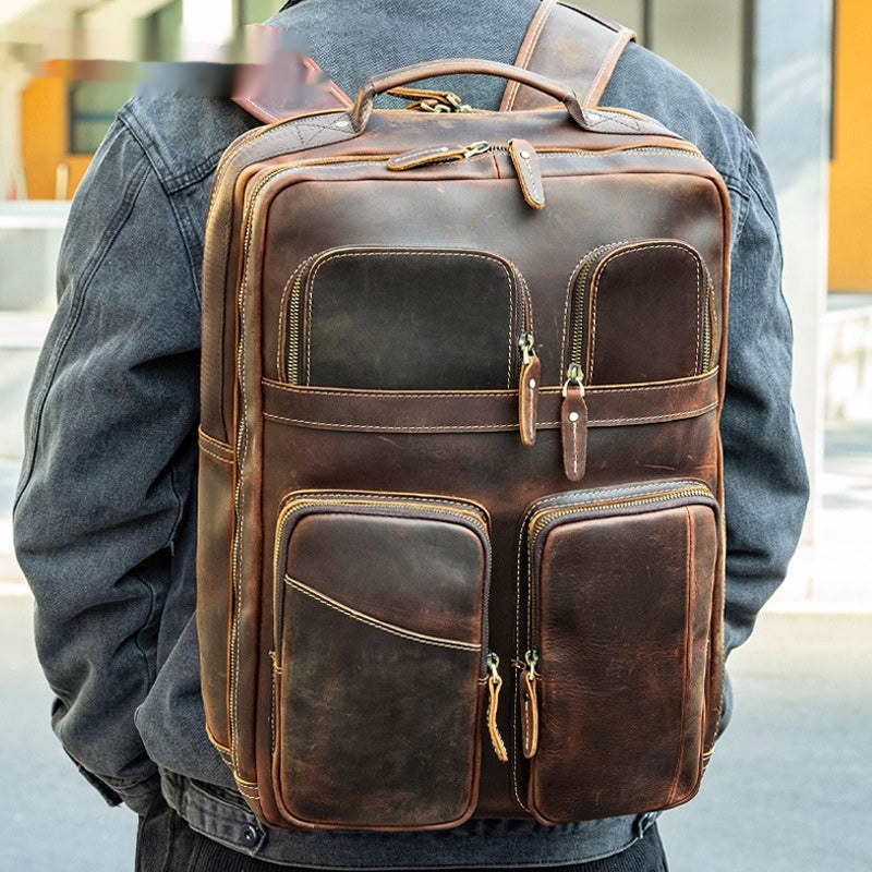 Crazy Horse Leder Rucksack für Business Travel – Bild 2 | LuxeStyle