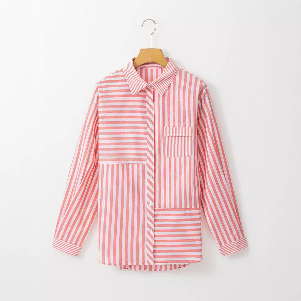Gestreiftes Ombre Langarmshirt | LuxeStyle