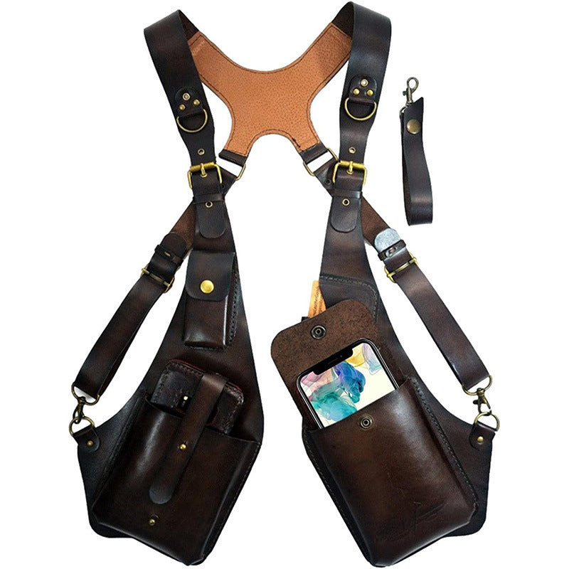 Retro Leder Schultertasche