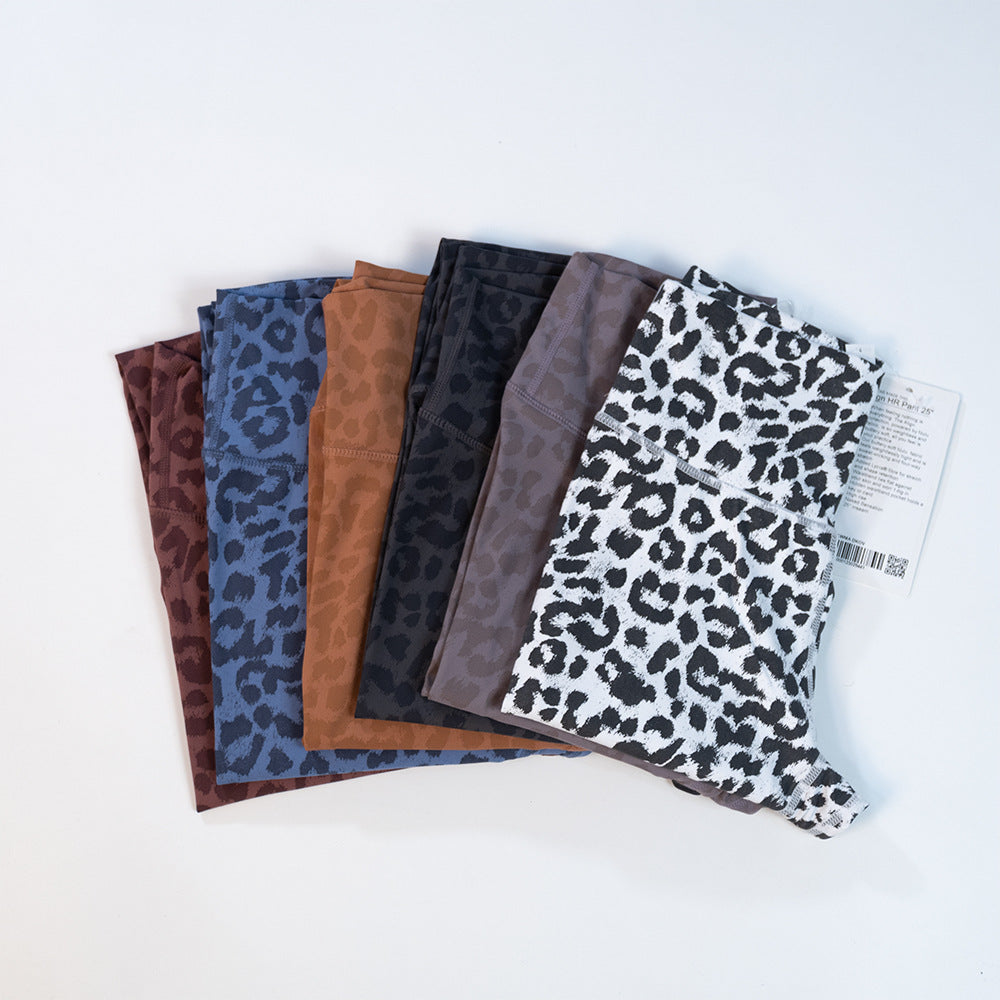 High-Waist Yoga-Hose mit Print
