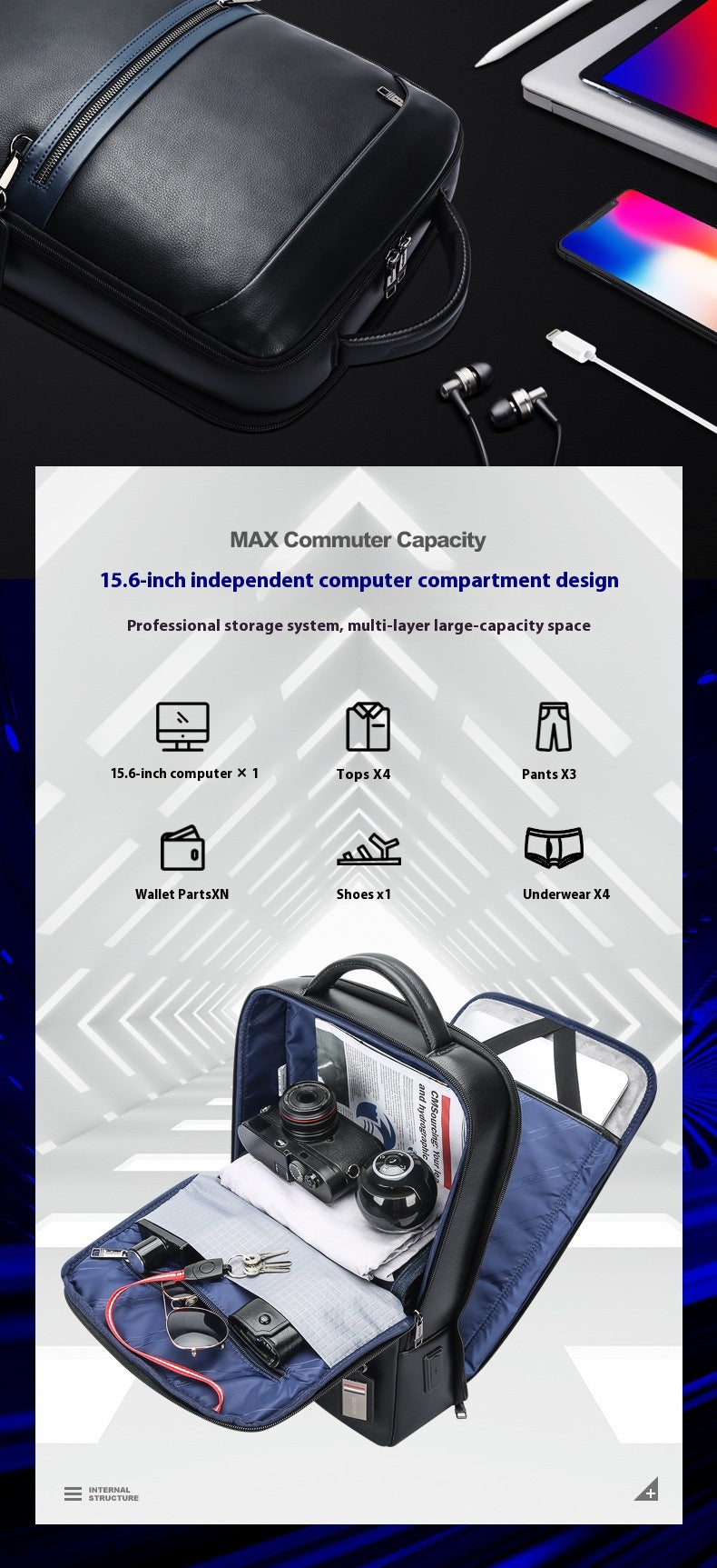 Leder Business Rucksack