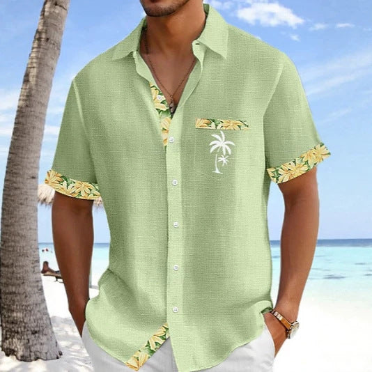 Kurzärmliges Polo-Shirt mit Blumenmuster – Bild 6 | LuxeStyle