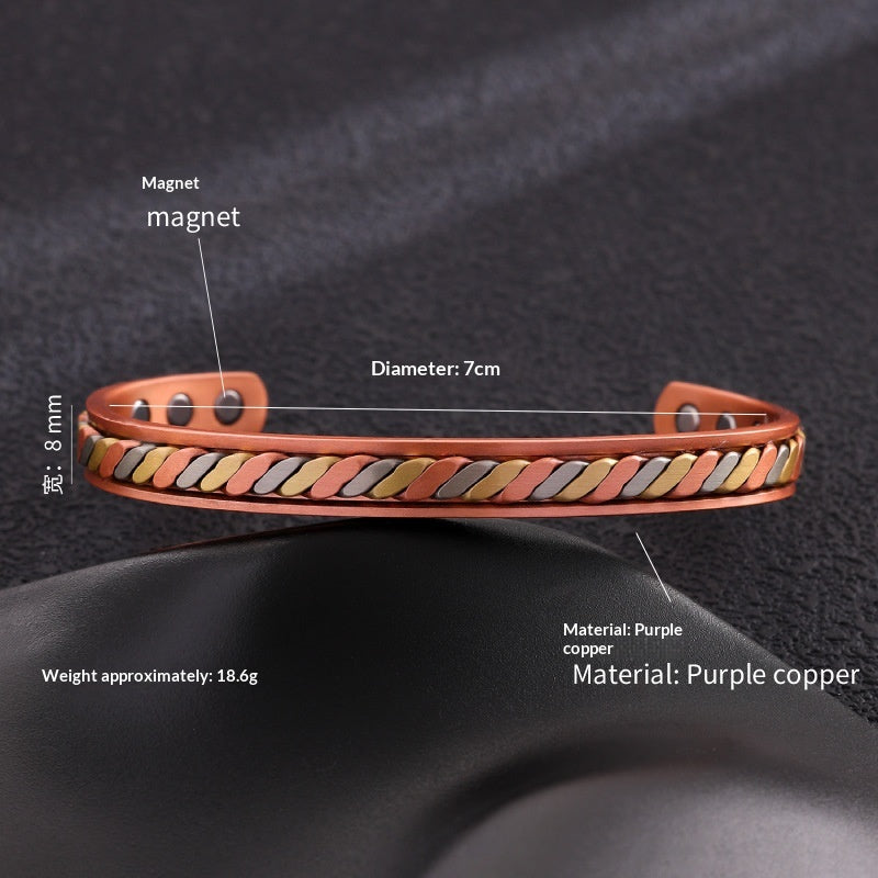 Magnetarmband aus gebürsteter Bronze