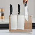 Magnetischer Messerhalter aus Bambus und Acryl