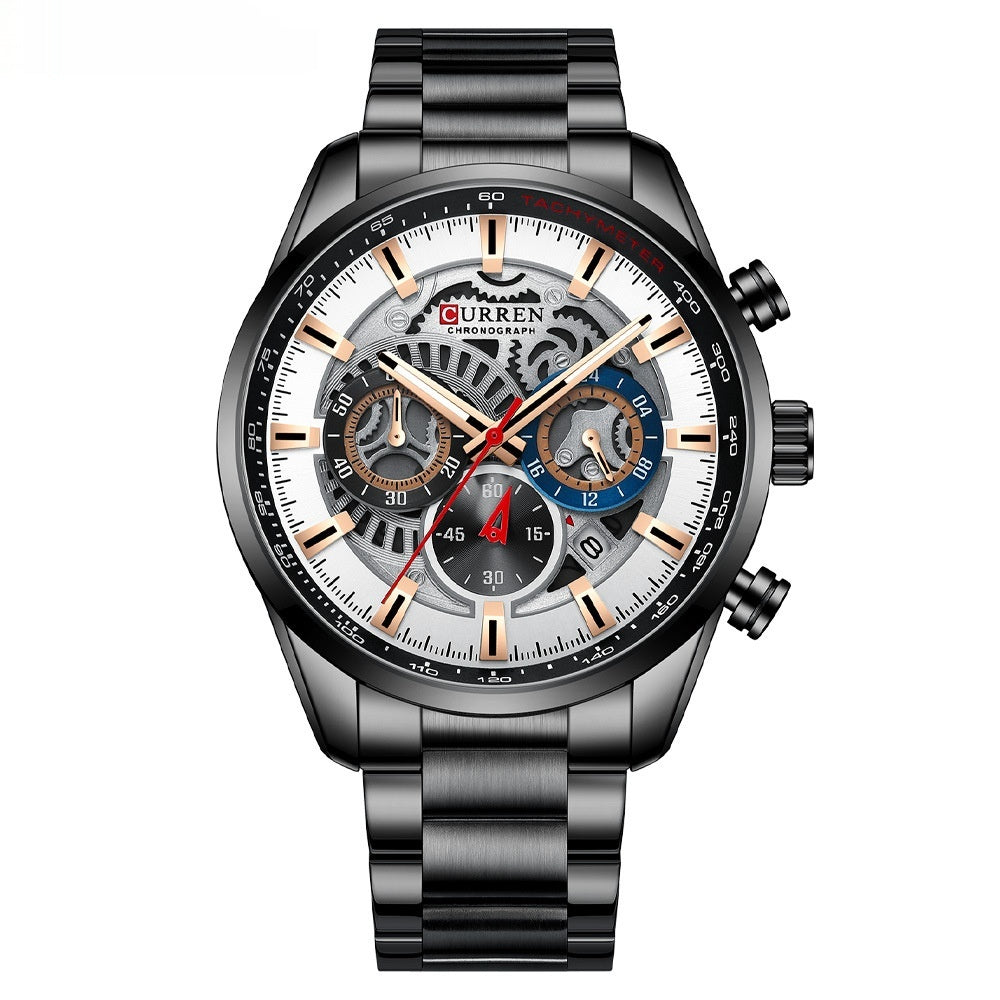Herren-Armbanduhr mit 6 Zeigern