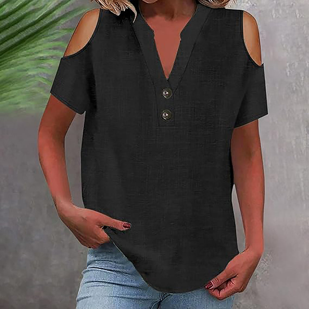 Off-Shoulder Shirt mit Stehkragen – Bild 2 | LuxeStyle