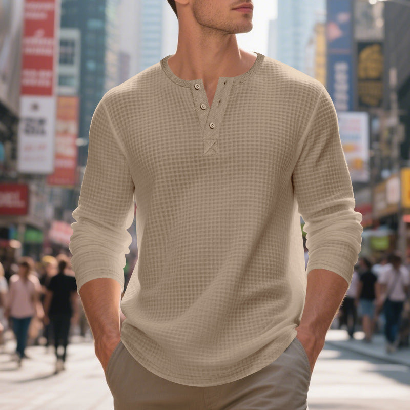 Herren-Pullover mit kleinem Karomuster