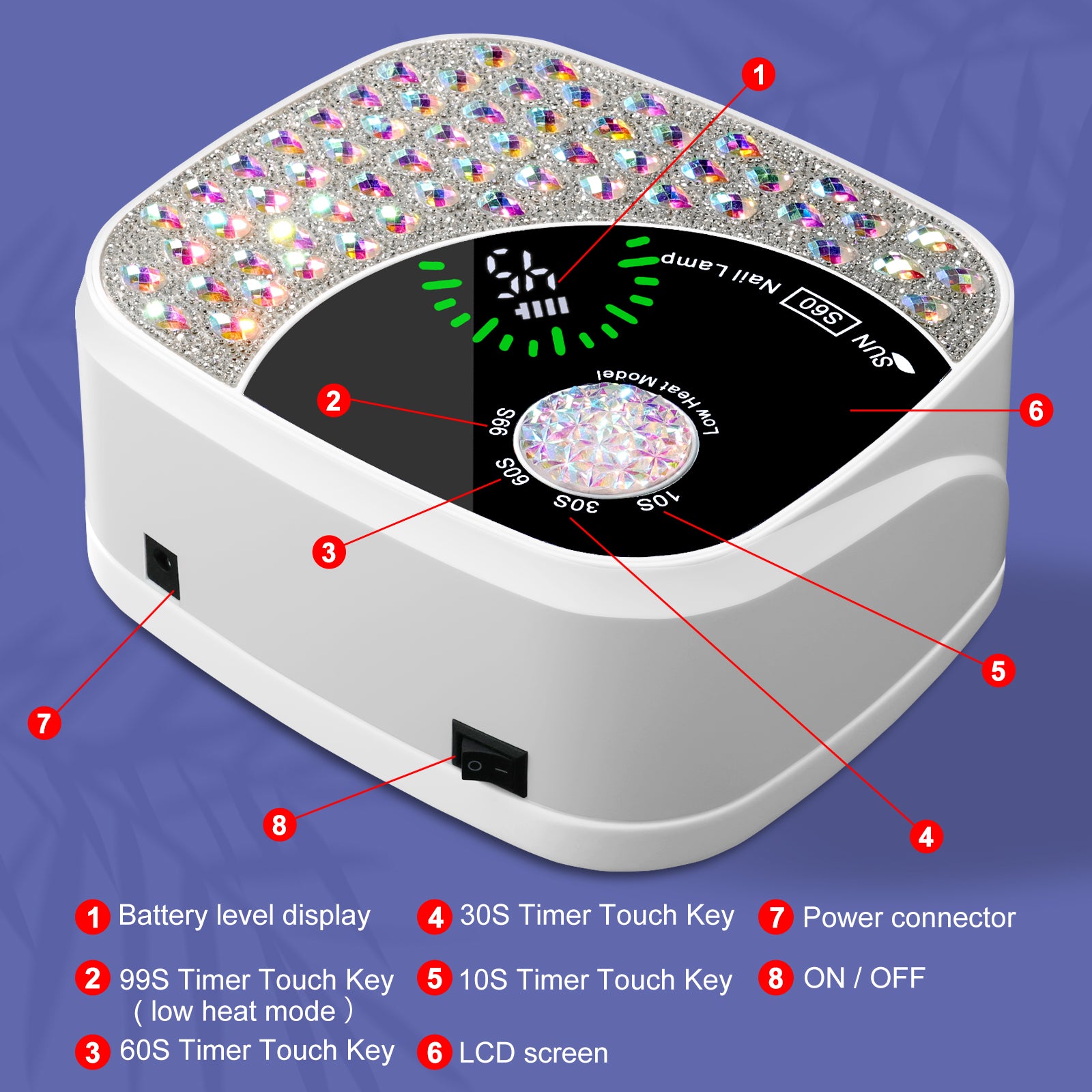 Kabellose UV/LED Nagellampe für Gel-Nägel