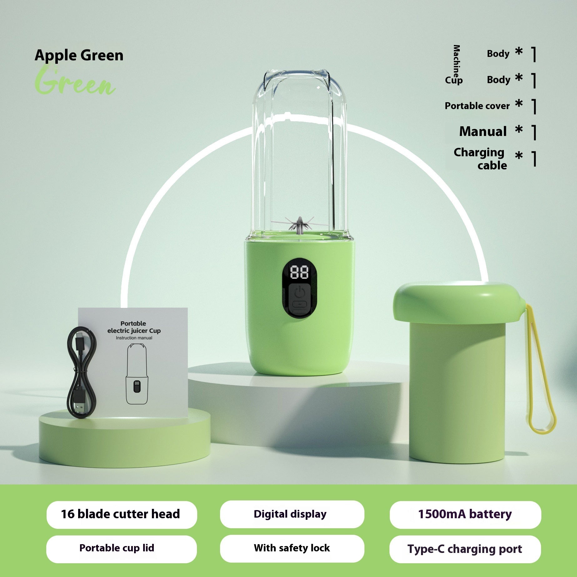 Tragbarer USB-Entsafter 500ml