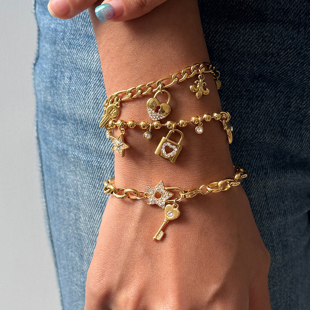 Damen-Armband aus Edelstahl mit weissen Strasssteinen – Bild 7 | LuxeStyle