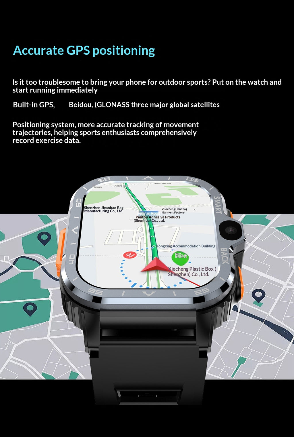 Smartwatch mit Kamera und Telefonfunktion