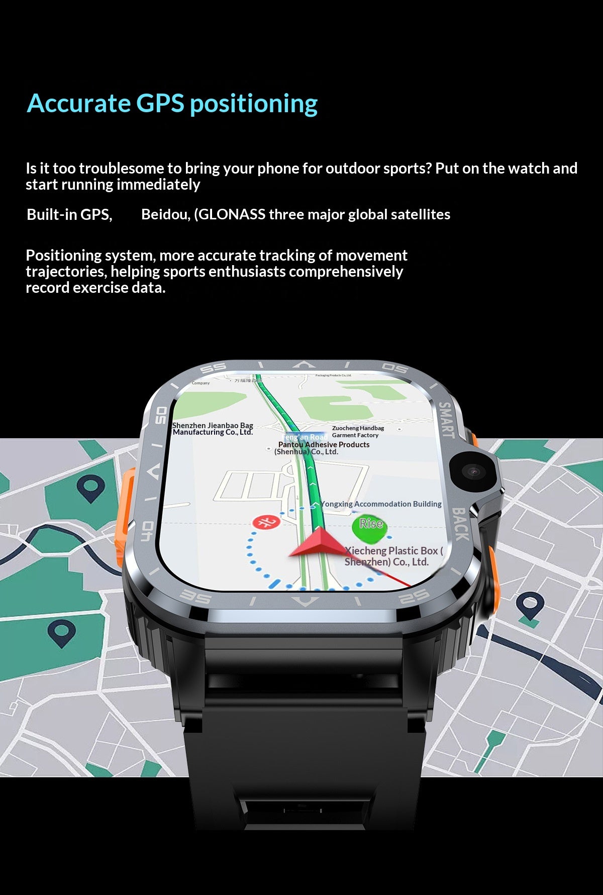 Smartwatch mit Kamera und Telefonfunktion