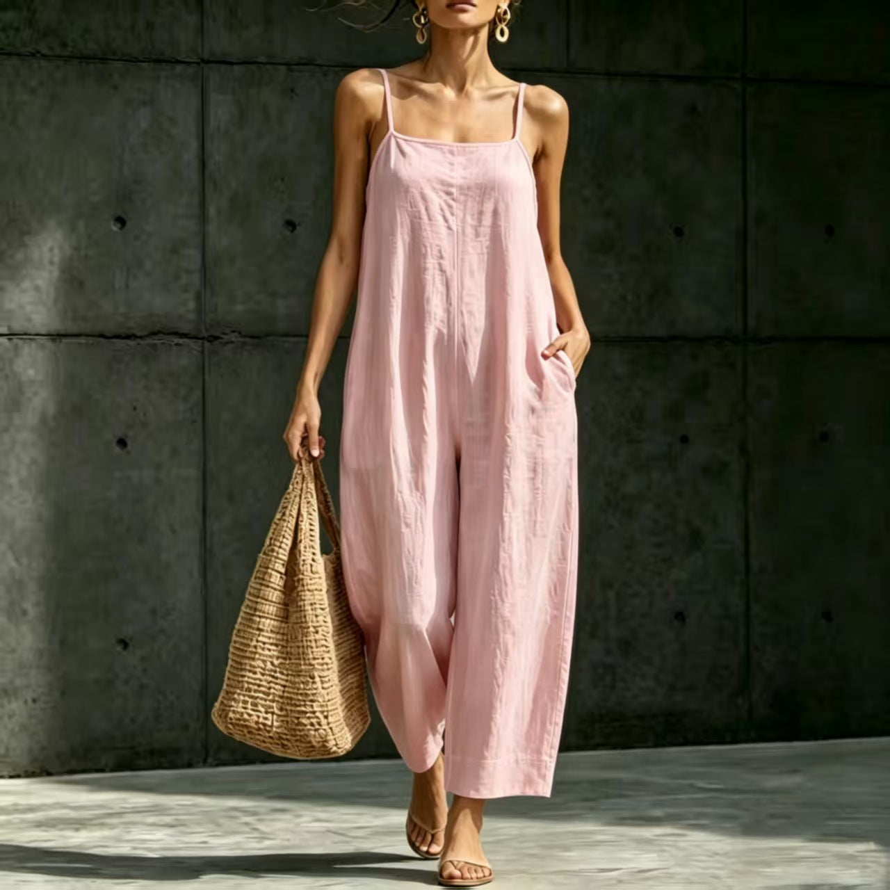 Eleganter ärmelloser Jumpsuit mit Trägern