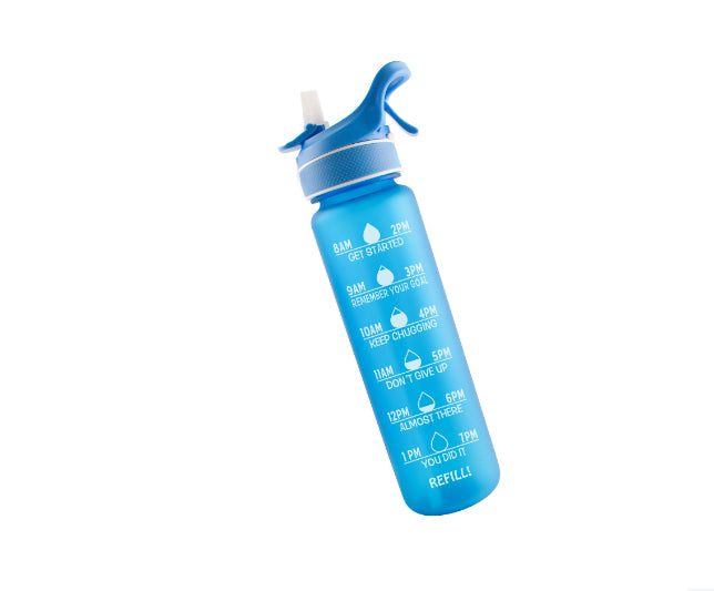 Sport-Trinkflasche mit Sprühfunktion & Zeitmarker