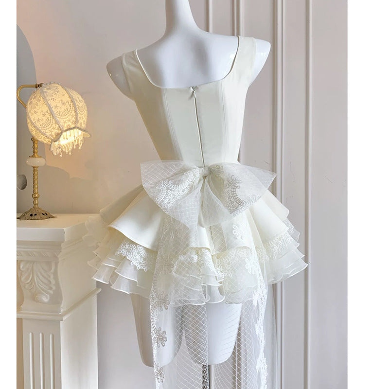 Ärmelloses Kleid mit Puffärmeln | LuxeStyle