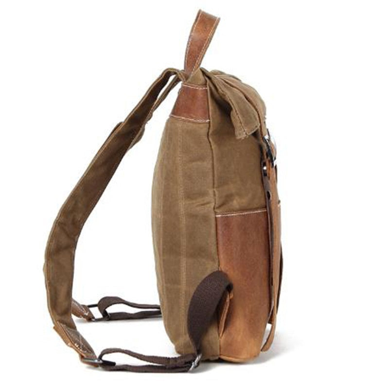 Robuster Canvas Rucksack mit Lederdetails – Bild 6 | LuxeStyle