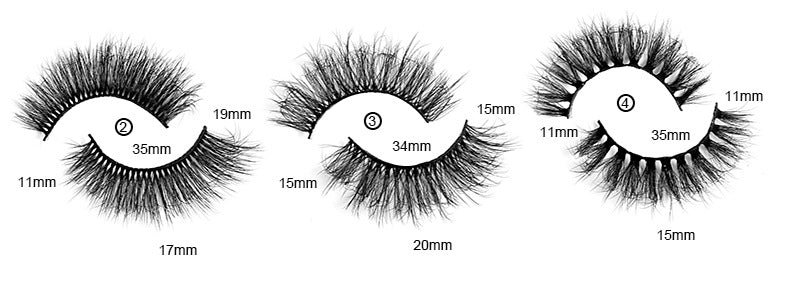 Handgemachte Nerzimitat-Wimpern (20 Paar)