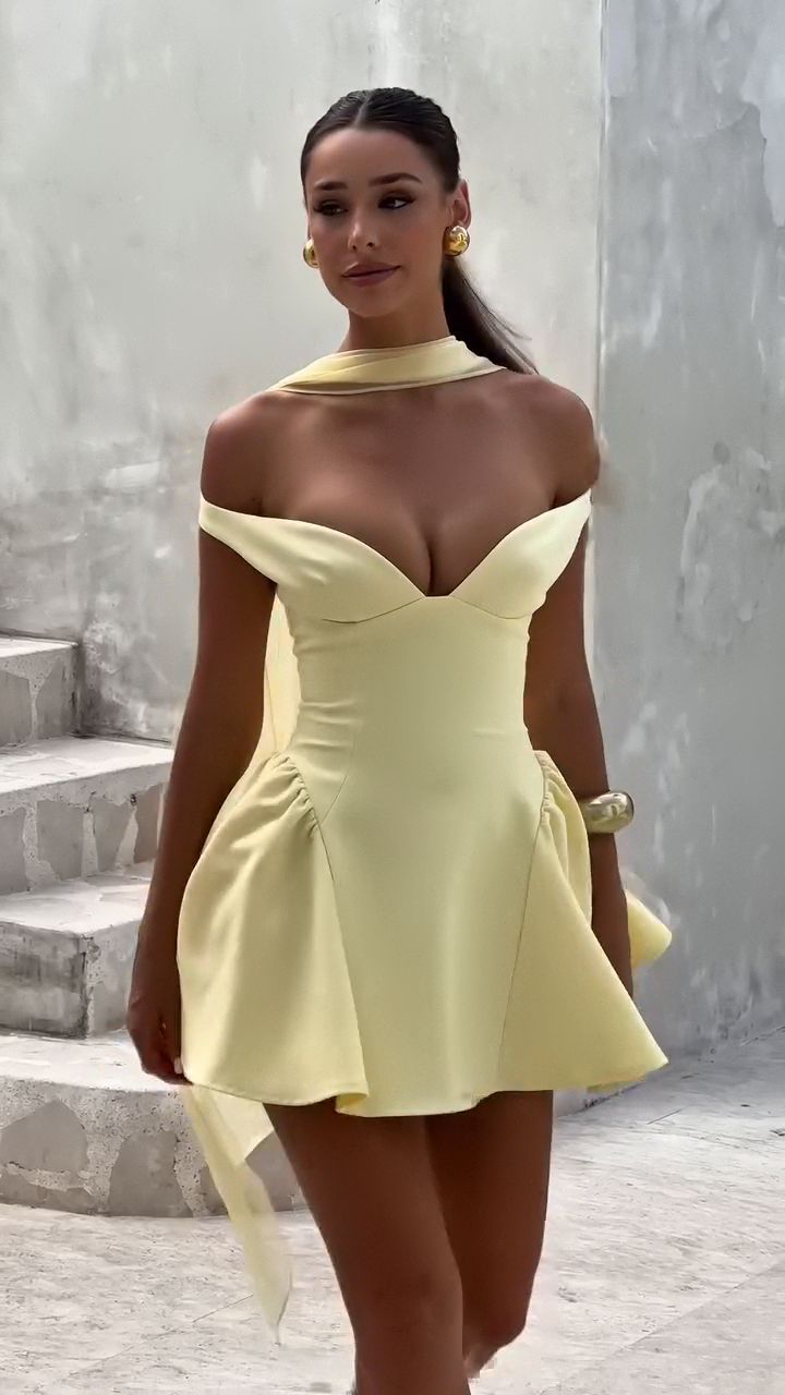 Elegantes ärmelloses A-Linien-Minikleid