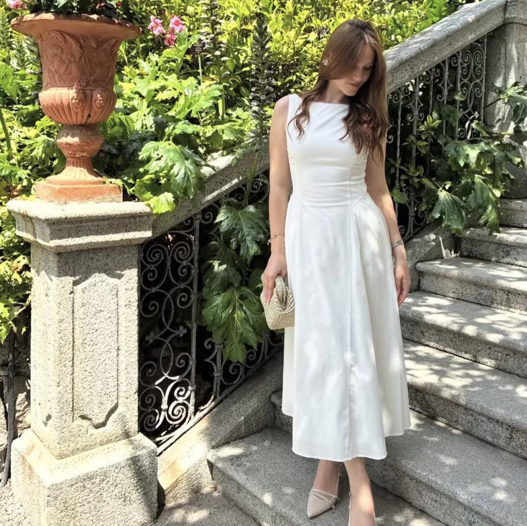 Ärmelloses A-Linien Maxikleid für Damen