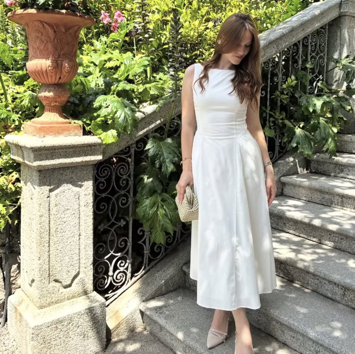 Ärmelloses A-Linien Maxikleid für Damen