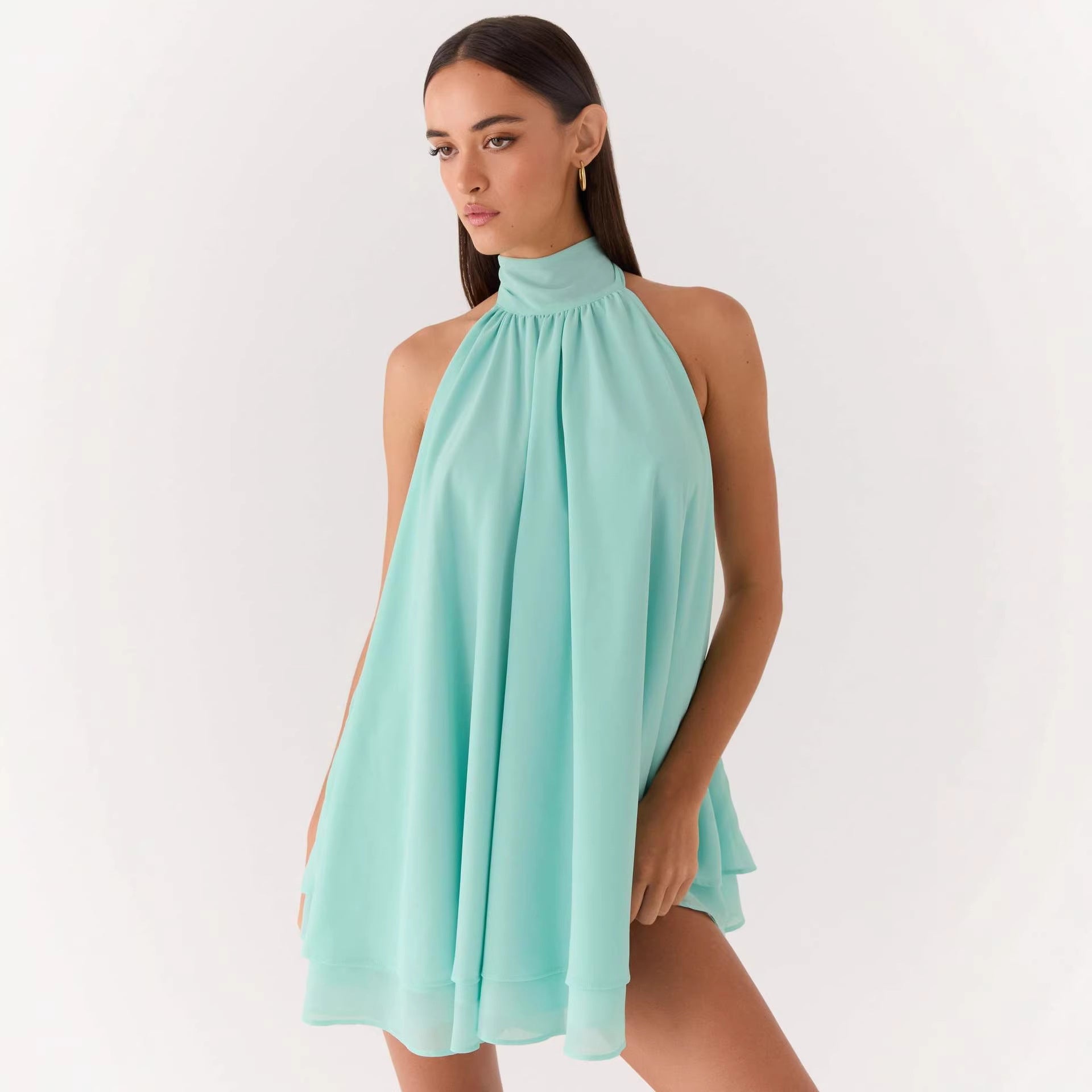 Halterneck Minikleid aus Chiffon