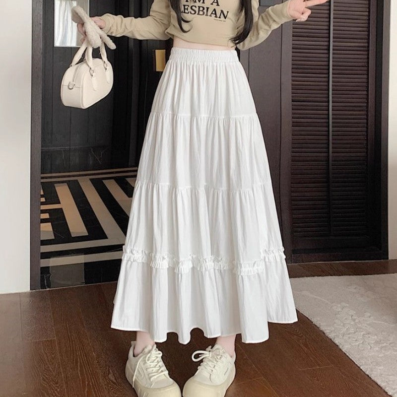 High-Waist Cake Skirt mit Rüschen