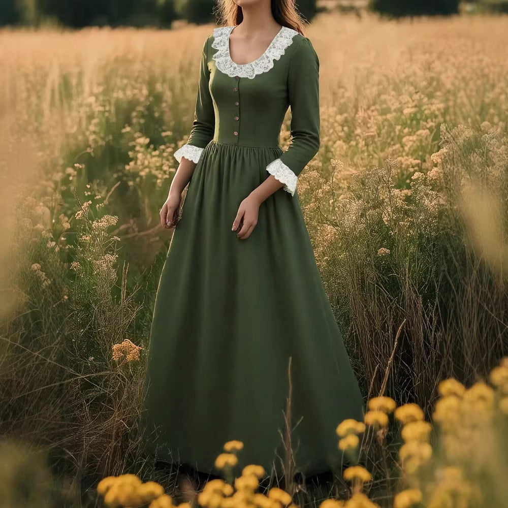 Elegantes Vintage Renaissance Maxikleid – Bild 6 | LuxeStyle