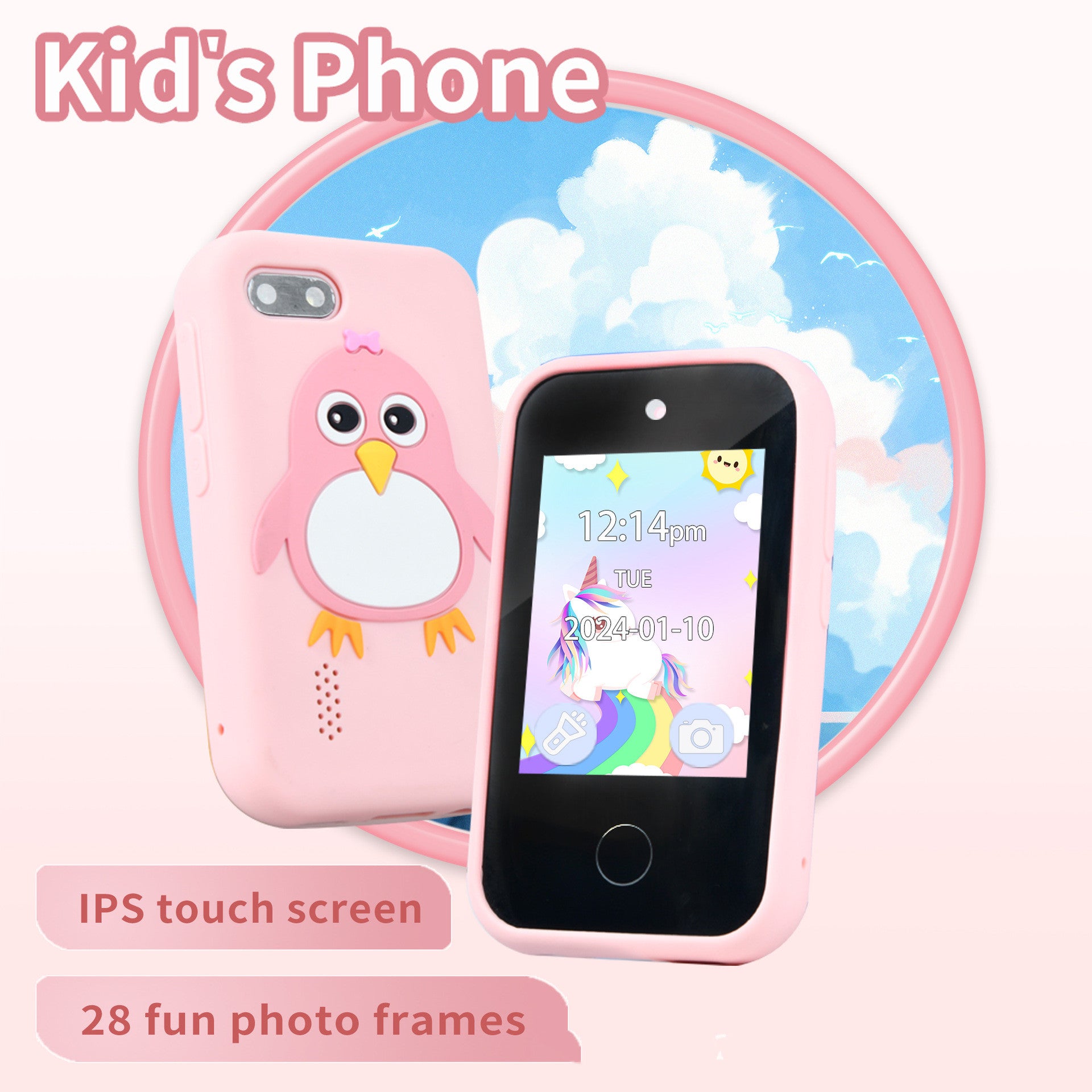 Kindersmartphone Silikon-Pinguin-Spielzeug