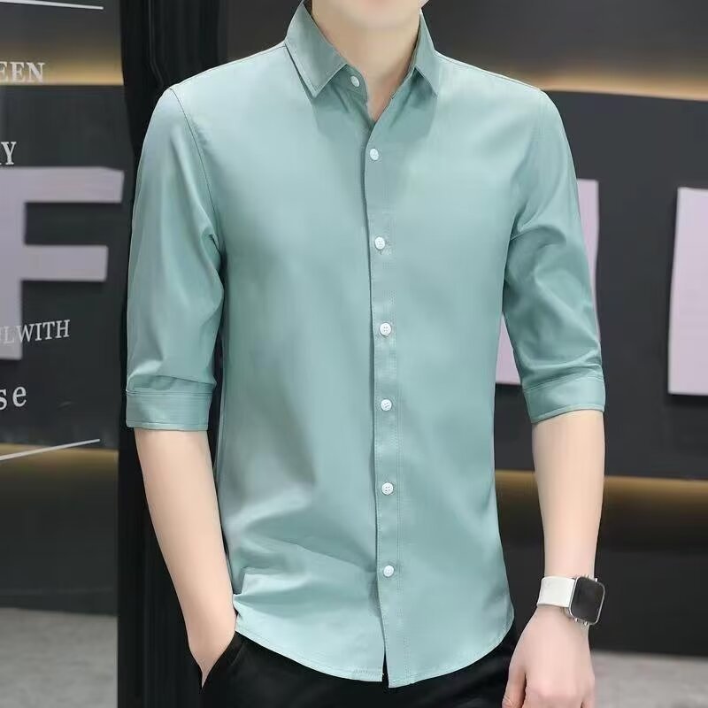 Herren Leinenhemd Halbarm Slim-Fit – Bild 7 | LuxeStyle