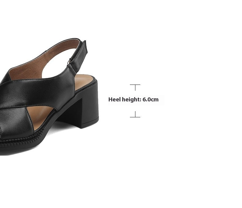 Retro-Sandalen mit Riemen und Blockabsatz – Bild 7 | LuxeStyle