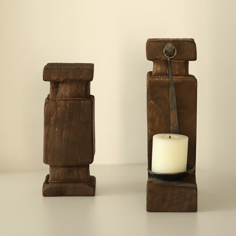 Holzkerzenhalter Vintage – Bild 5 | LuxeStyle