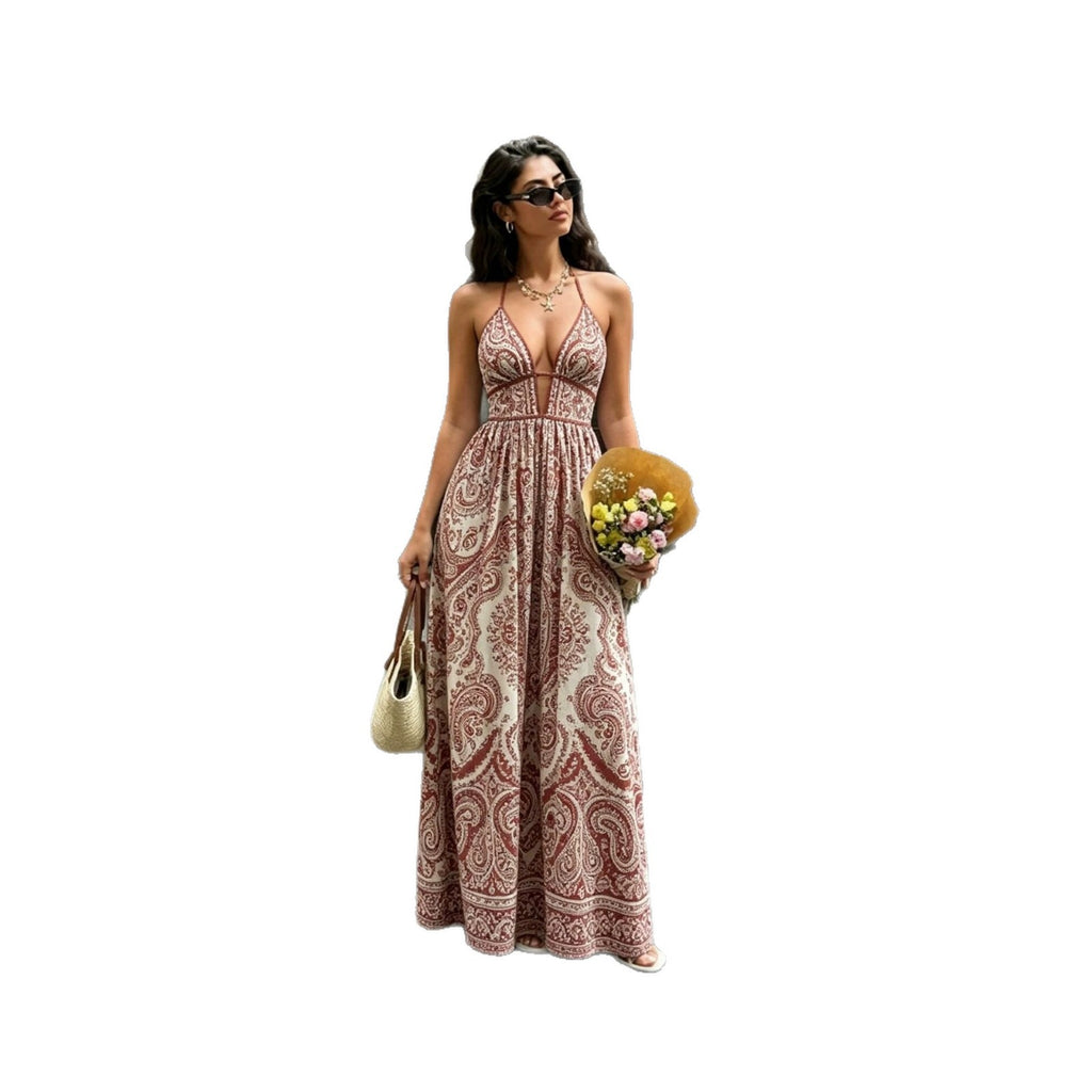 Retro Chic Printkleid mit Taillengürtel – Bild 6 | LuxeStyle