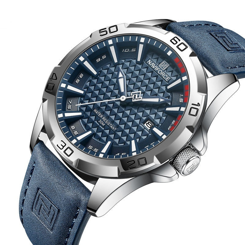 NAVIFORCE Herren Quarzuhr Lederarmband
