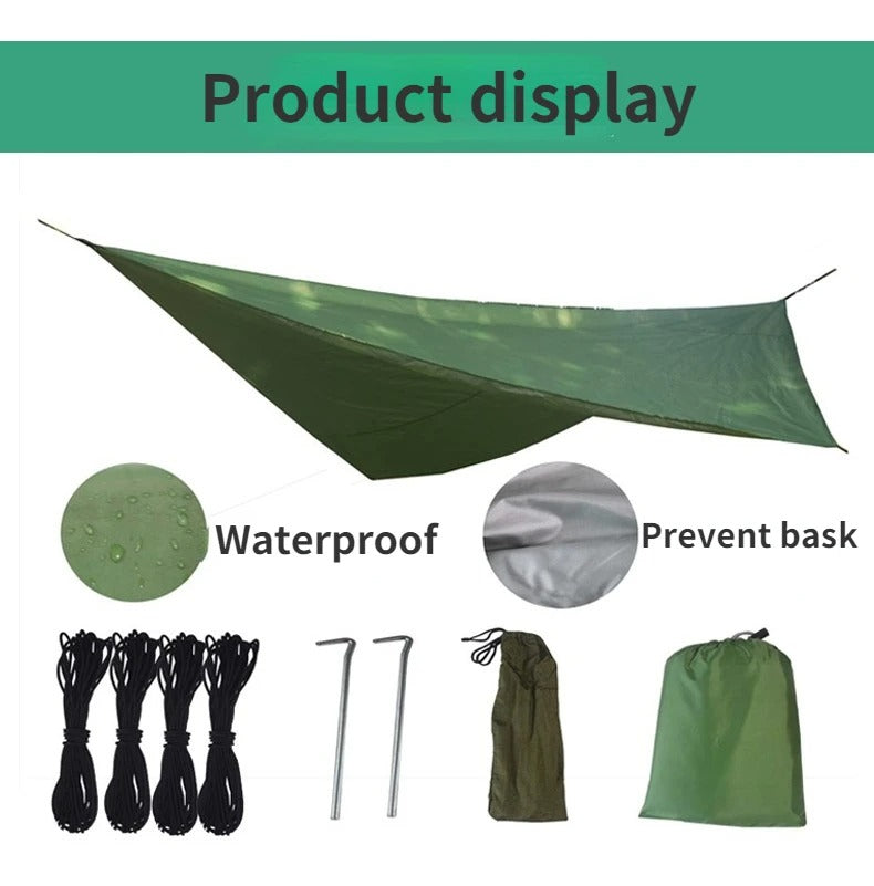 Hängematte mit Moskitonetz und Sonnenschirm 270x270 cm – Bild 5 | LuxeStyle