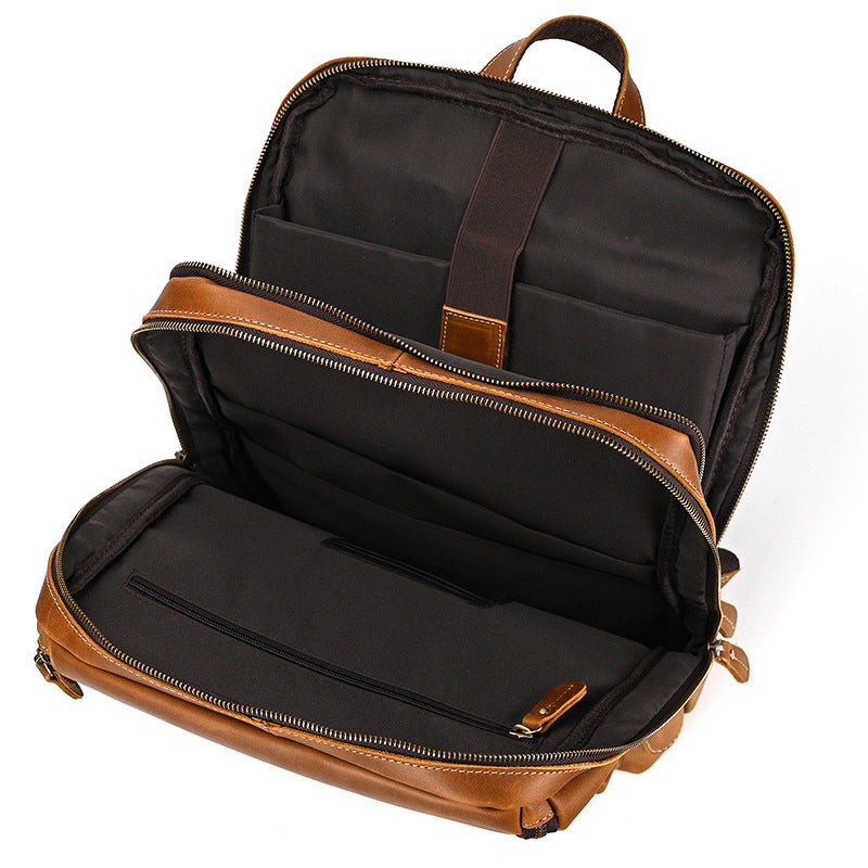 Lederrucksack Vintage Herren Rindsleder