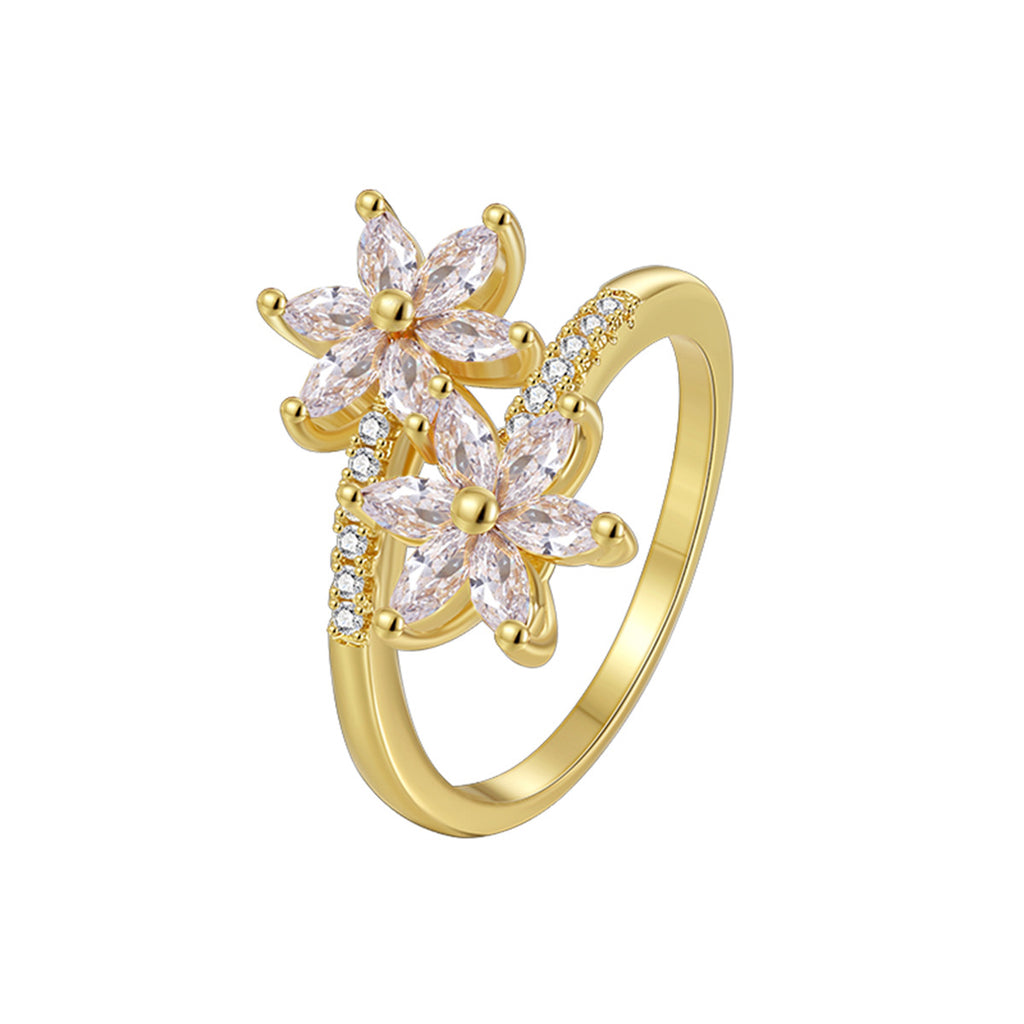 Mori Style Blumenring mit Zirkonia – Bild 7 | LuxeStyle