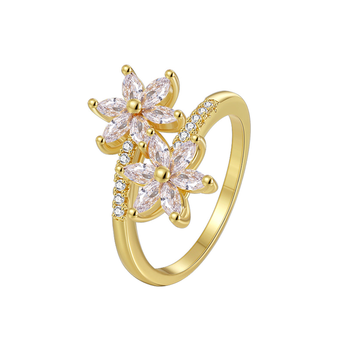 Mori Style Blumenring mit Zirkonia – Bild 7 | LuxeStyle