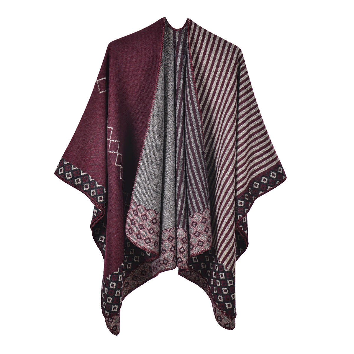 Herbst‑Winter‑Schal in geometrischem Muster – Bild 10 | LuxeStyle