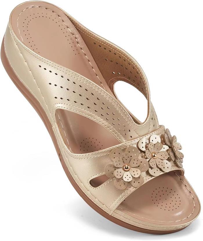 Sommer Sandalen mit Keilabsatz und Blumen-Print – Bild 3 | LuxeStyle