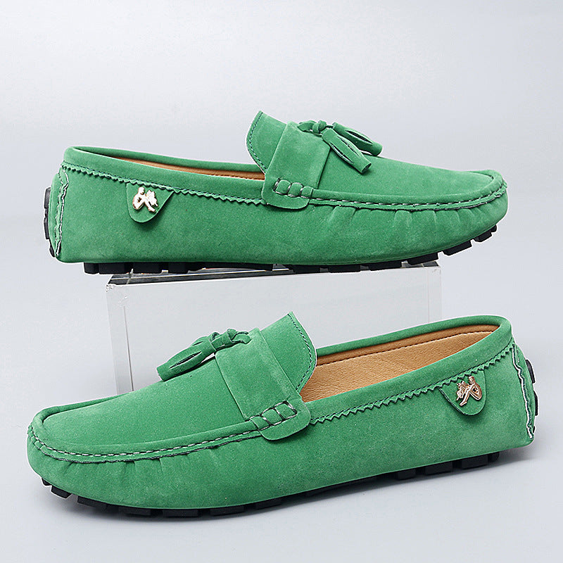 Schwarzer Lederschuh mit flachem Absatz – Bild 2 | LuxeStyle