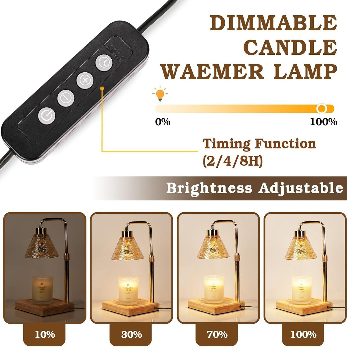 Dimmbare Kerzenlampe mit Timer | LuxeStyle