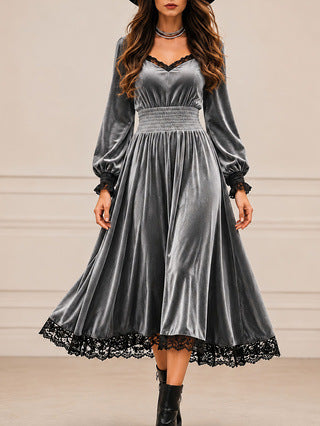 Herbstliche Patchwork-Kleid – Bild 7 | LuxeStyle