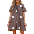 Kurzes Polka-Dot Kleid mit Bindedetail – Bild 6 | LuxeStyle