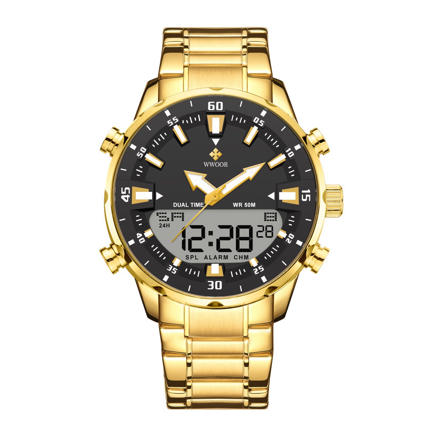 Stylische Herren-Armbanduhr mit Leuchtzifferblatt