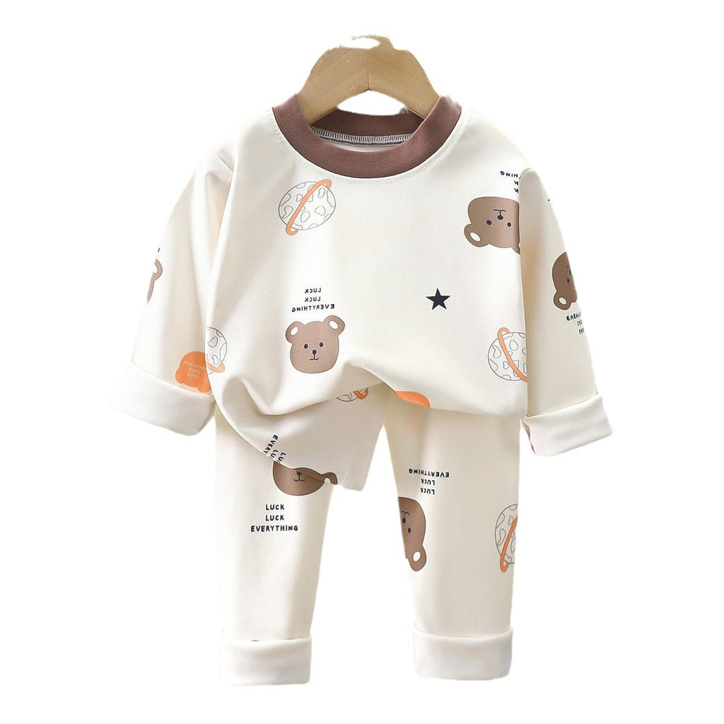 Zweiteiliges warmes Schlafanzug-Set für Kinder – Bild 9 | LuxeStyle