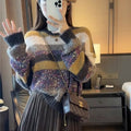 Farbenfroher Strickpullover