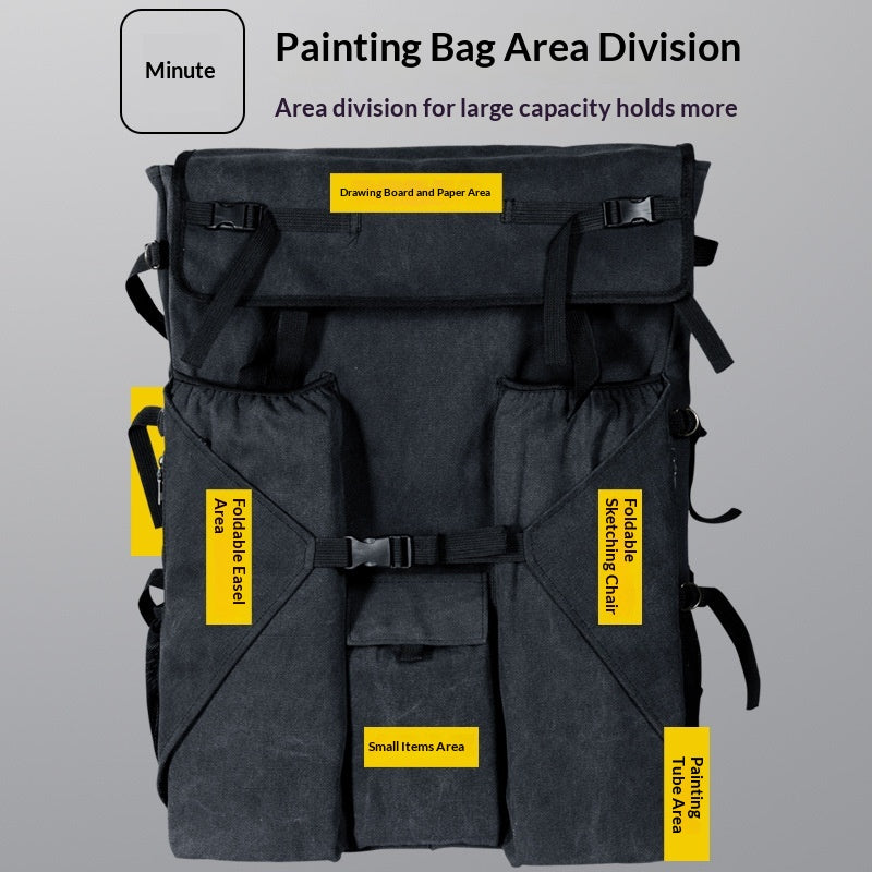 Künstler-Rucksack mit Stauraum